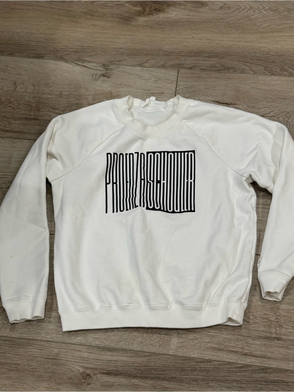 Proenza Schouler HTF White Graphic Crewneck Sweatshirt